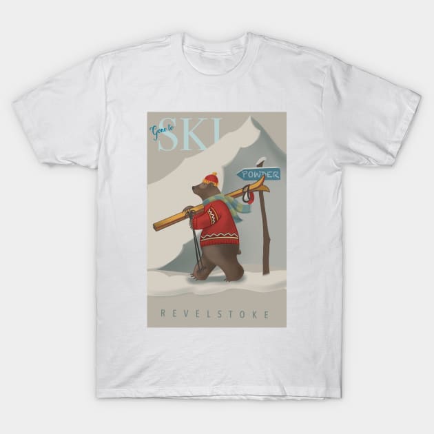 Ski bear illustration T-Shirt by SFDesignstudio